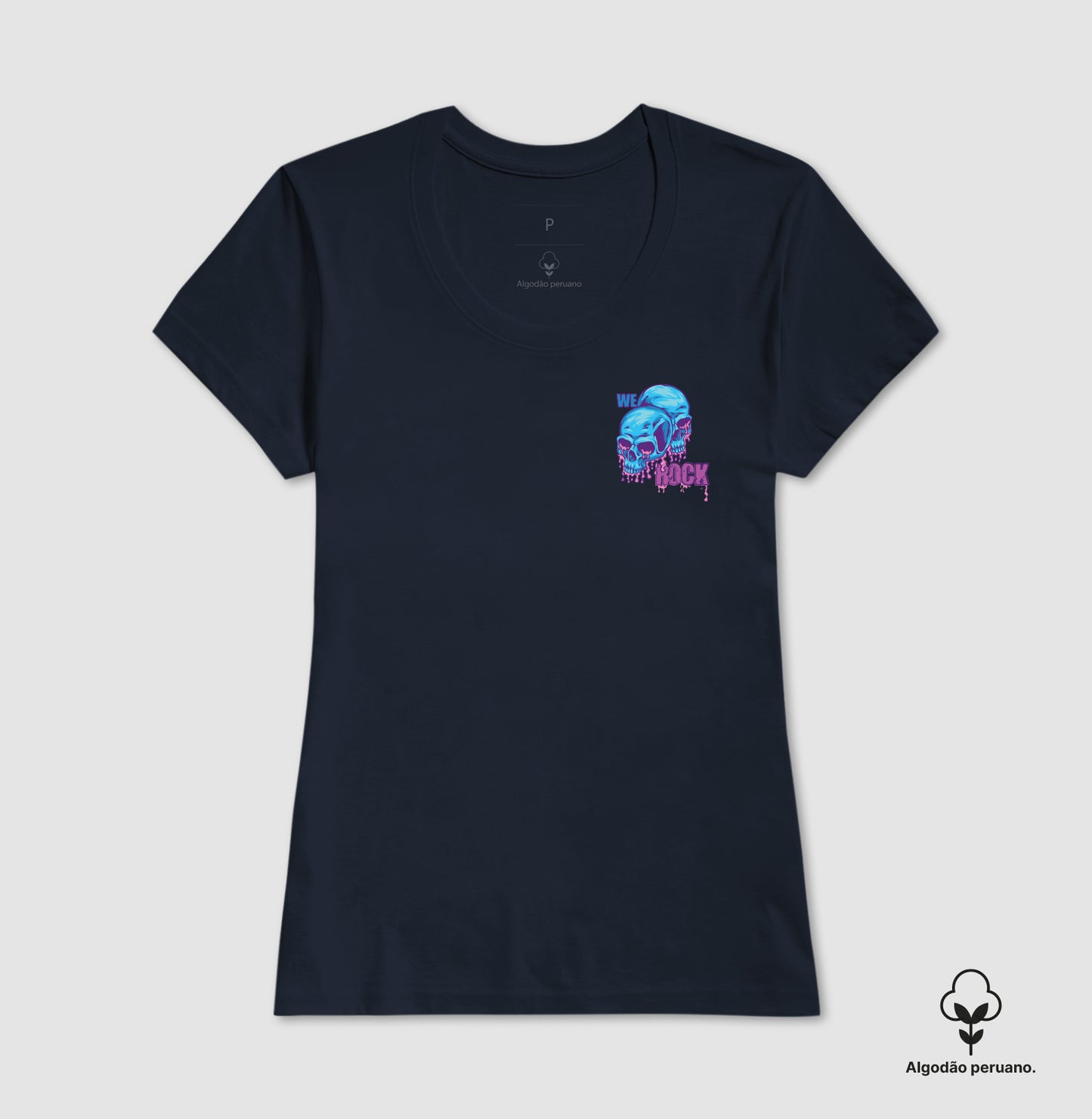 camiseta algodão peruano werock melting feminina