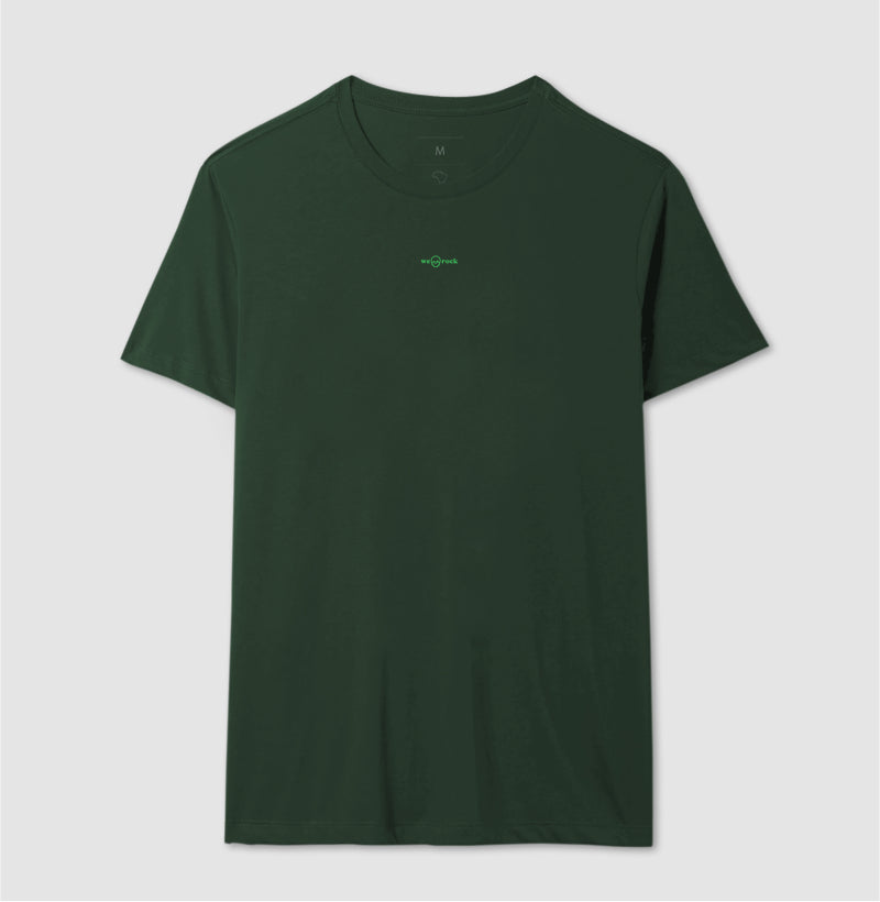 camiseta basic werock logo green masculina
