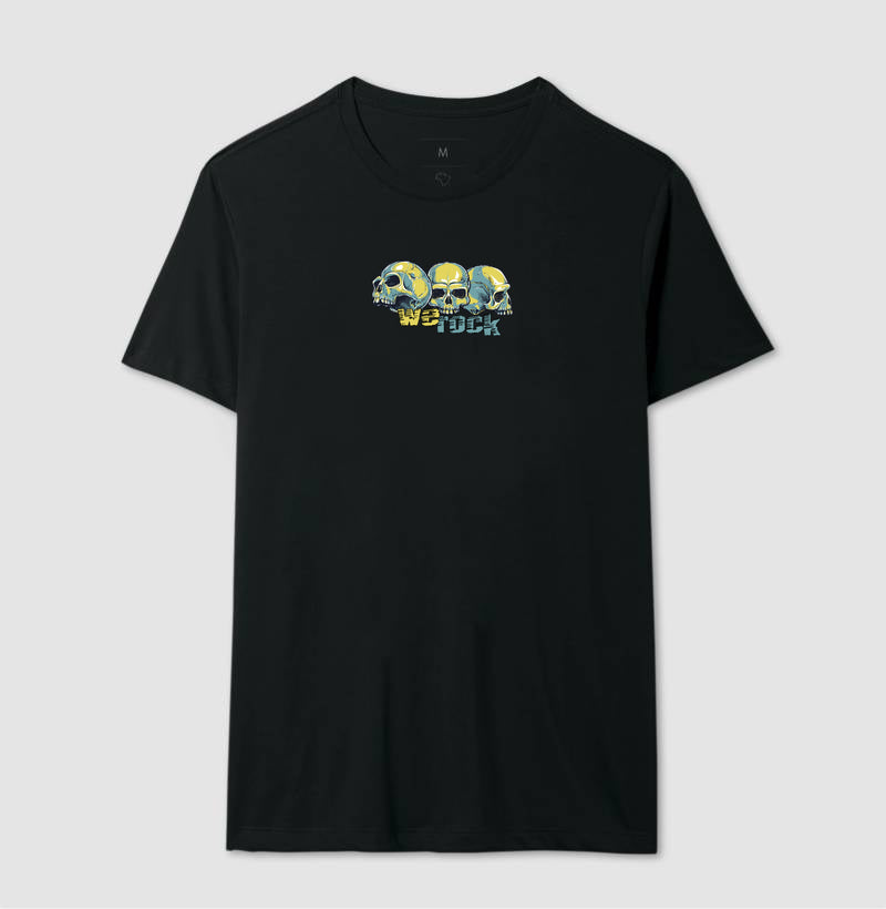 camiseta werock face skulls masculina