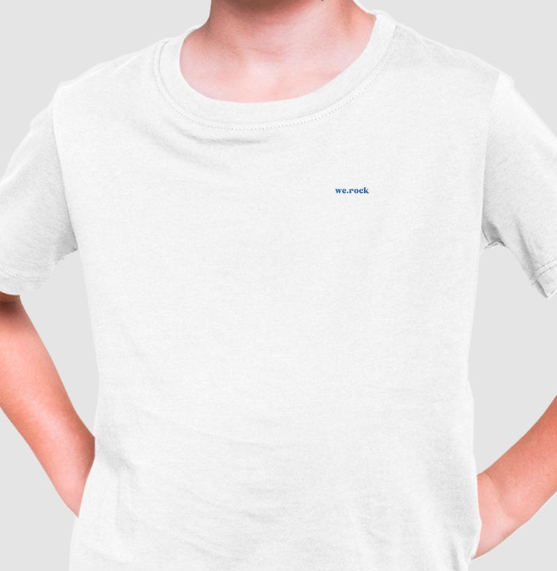 camiseta infantil werock logo simple blue