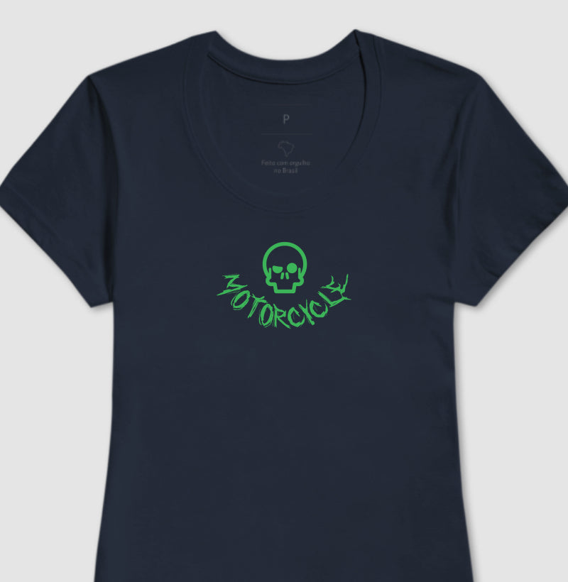 camiseta werock motorcycle logo feminina