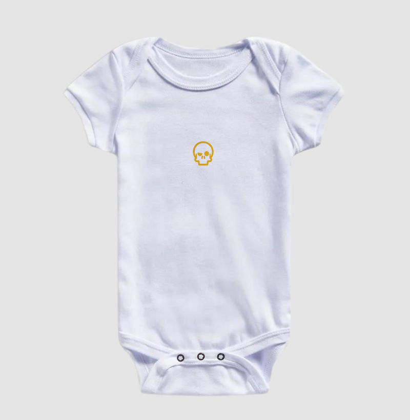 body infantil werock skull logo gold