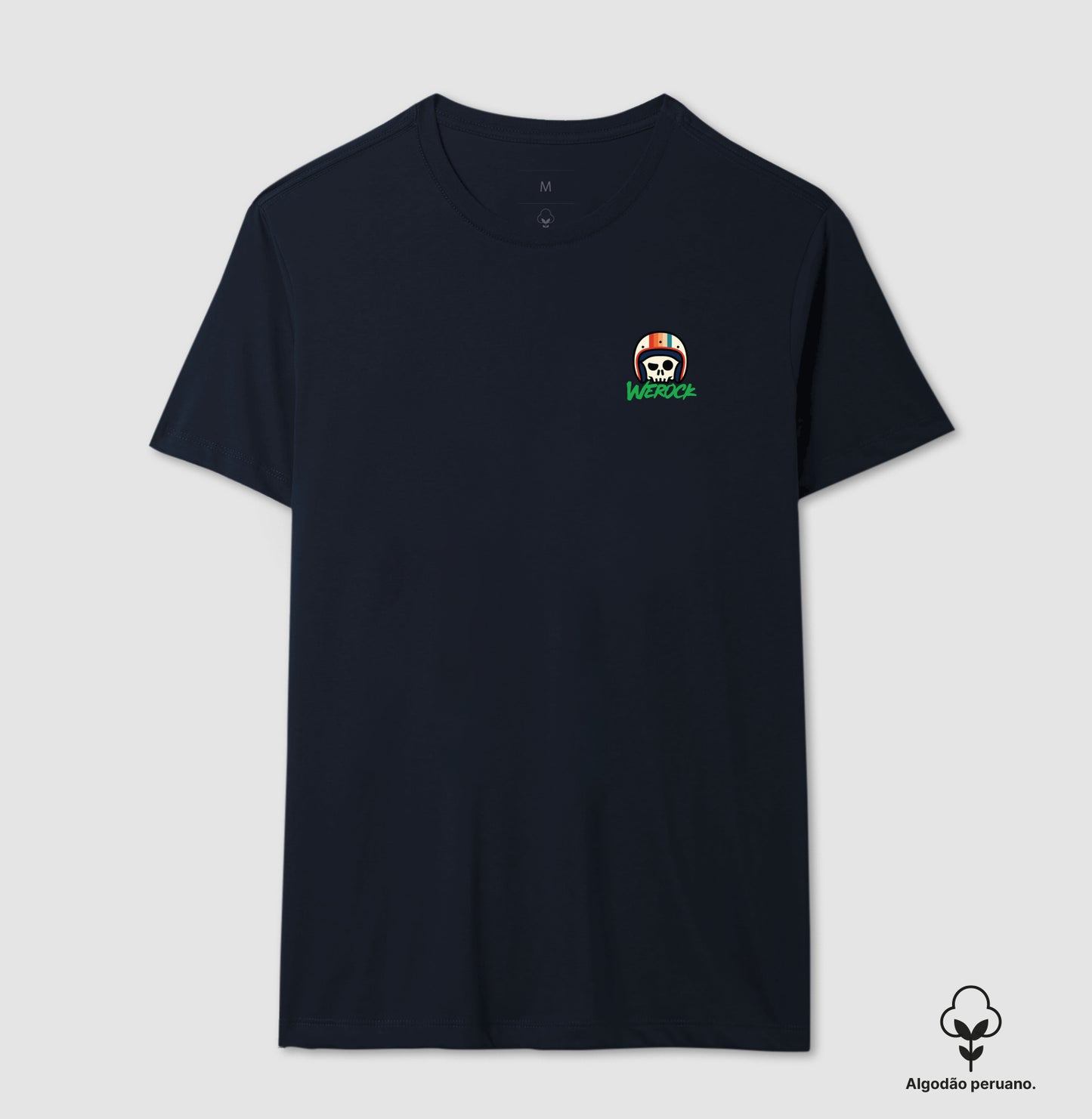 camiseta algodão peruano werock motorcycle classic masculina