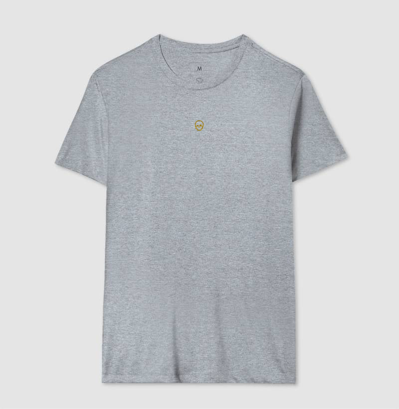 camiseta werock skull logo gold masculina