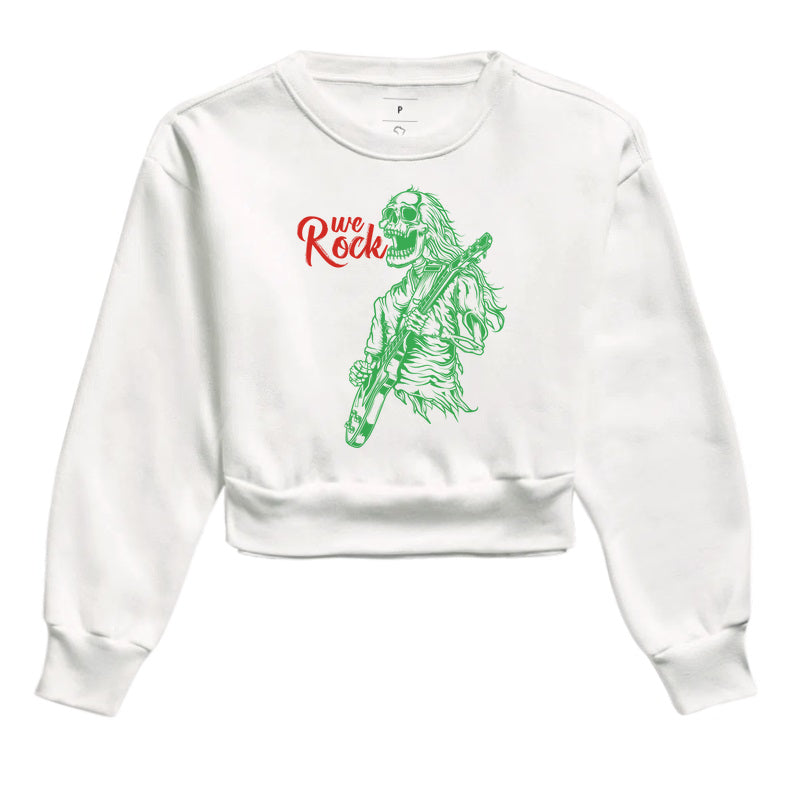 cropped moletom werock rock skull