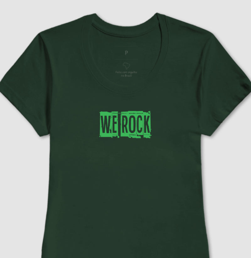camiseta werock logo journal feminina