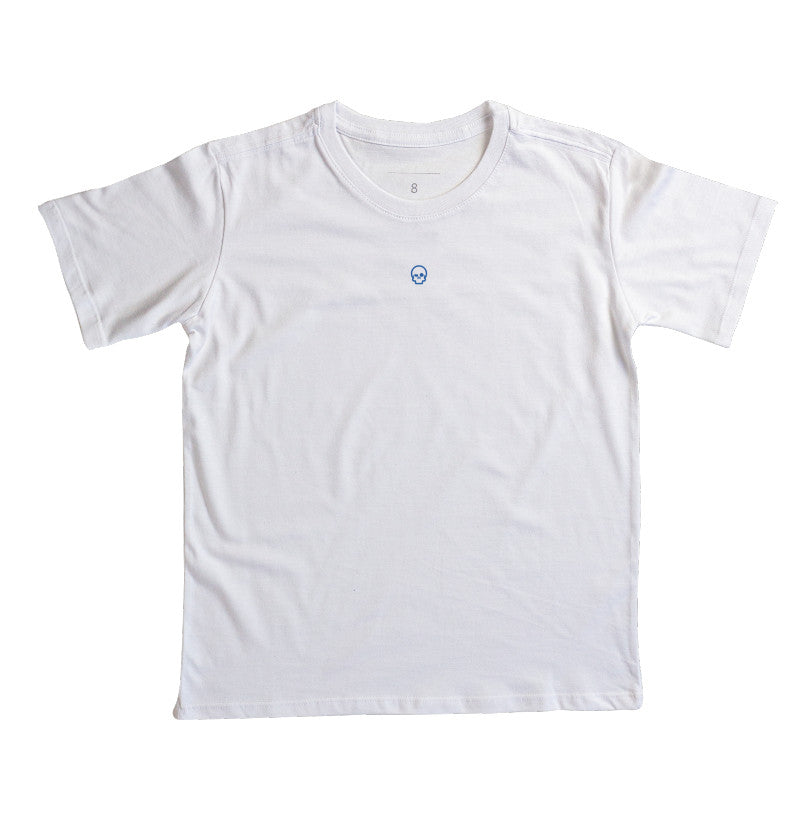 camiseta infantil werock skull logo blue