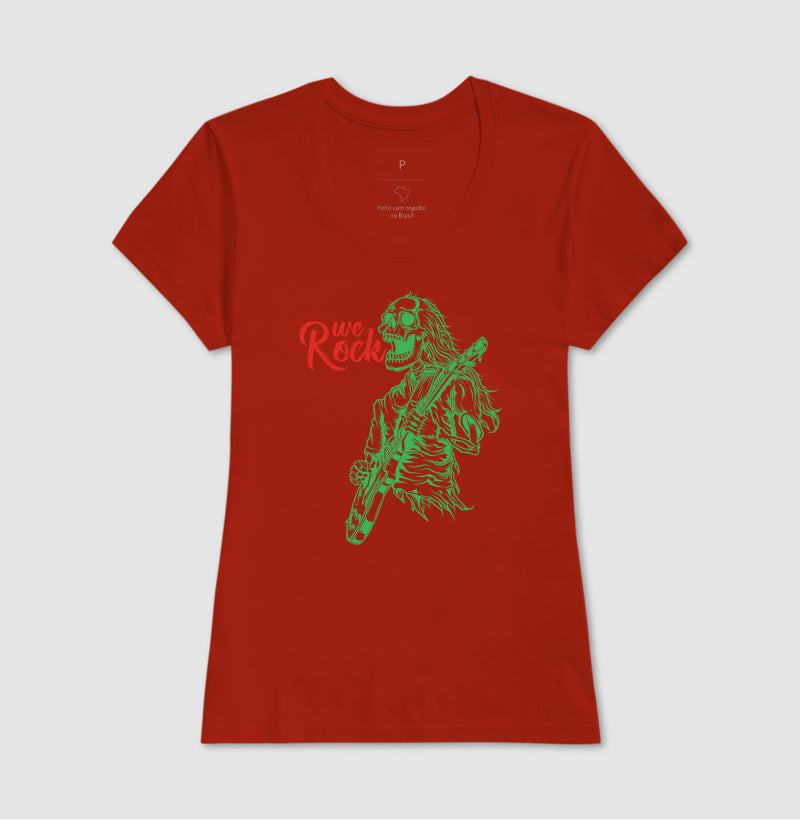 camiseta werock rock skull feminina
