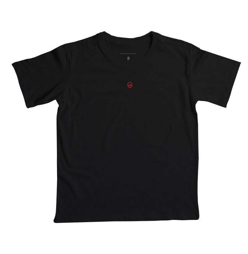 camiseta infantil werock skull logo red
