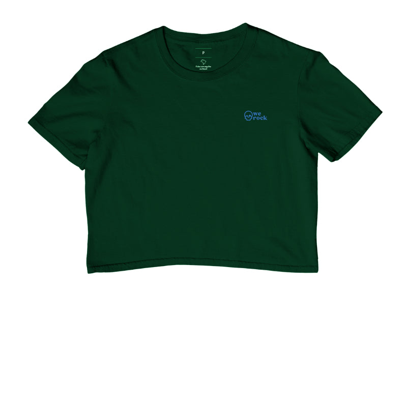 cropped werock skull blue