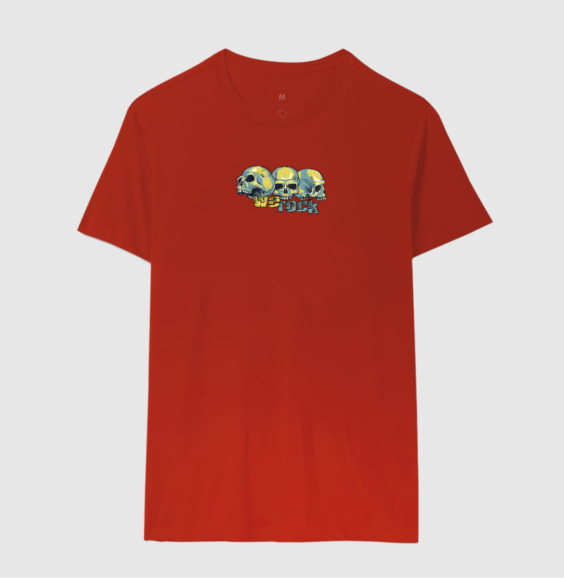 camiseta werock face skulls masculina