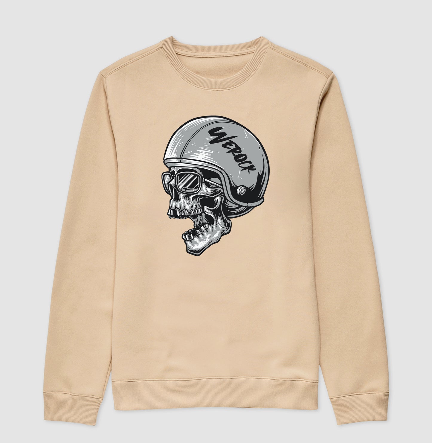 suéter werock motorcycle helmet skull