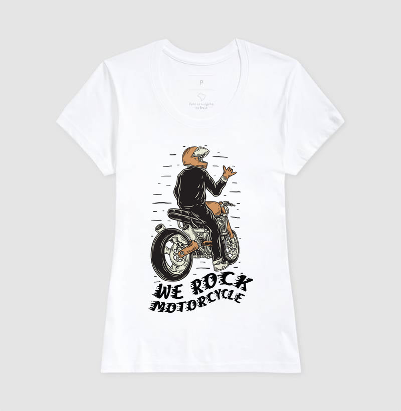 camiseta werock motorcycle hang loose feminina