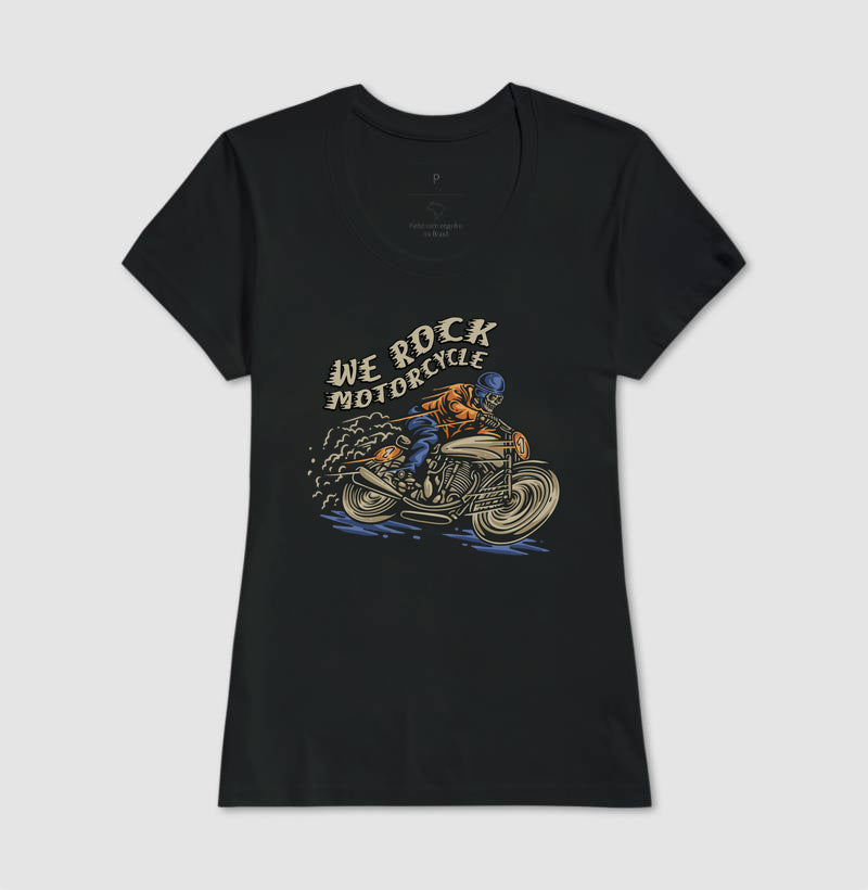 camiseta werock motorcycle feminina