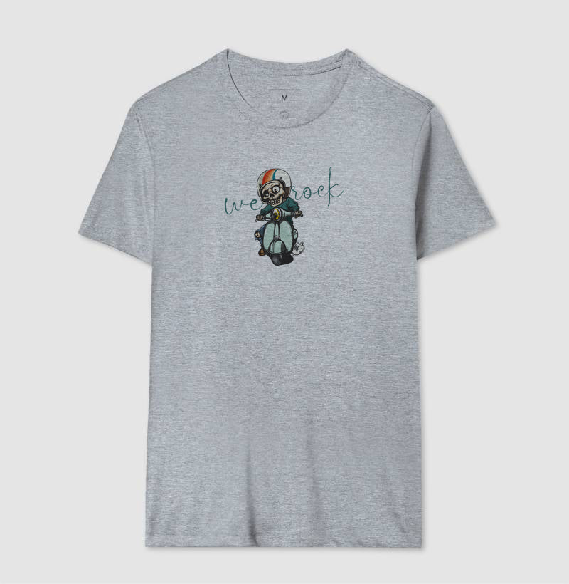camiseta werock vespa skull masculina
