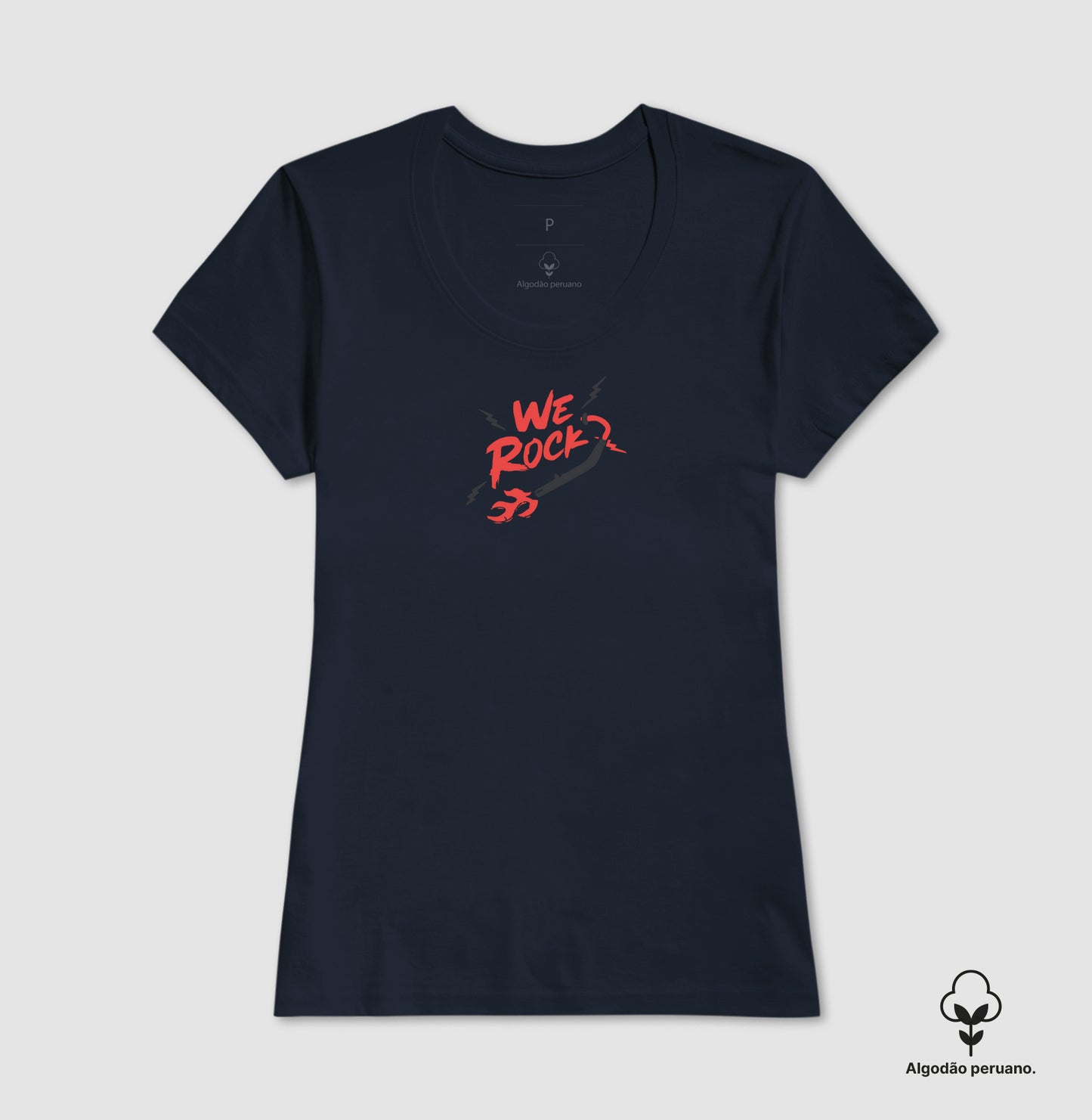 camiseta algodão peruano werock motorcycle exhaust feminina