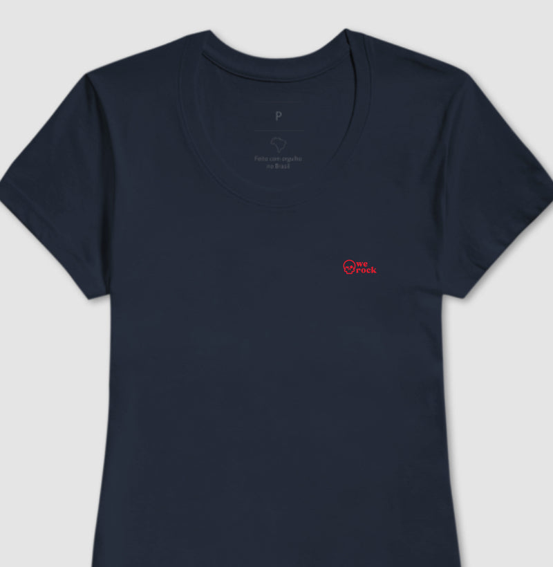 camiseta werock skull red feminina