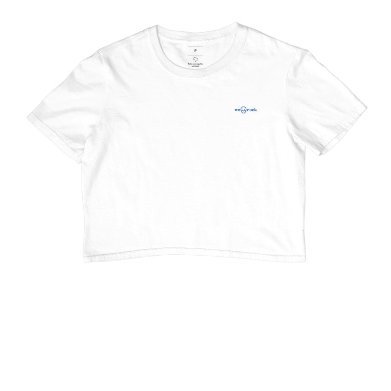 cropped basic werock logo blue masculina