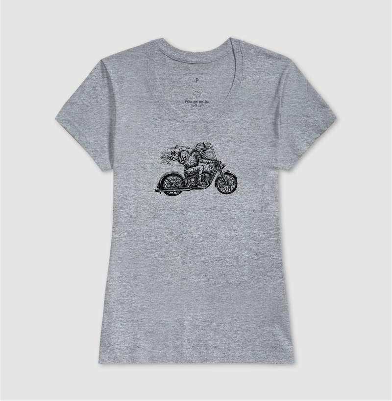 camiseta werock motorcycle ghost feminina