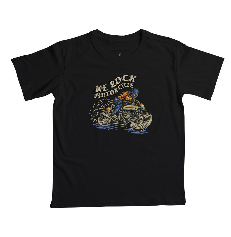 camiseta infantil werock motorcycle