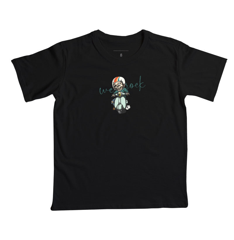 camiseta infantil werock vespa skull