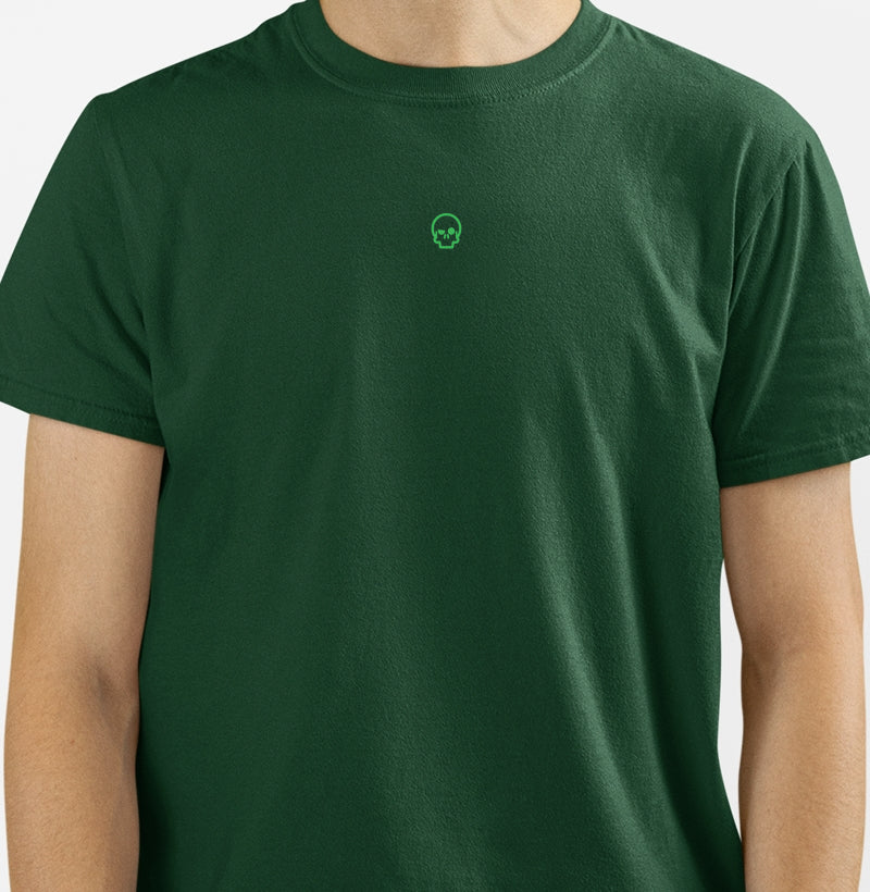 camiseta werock skull logo green masculina