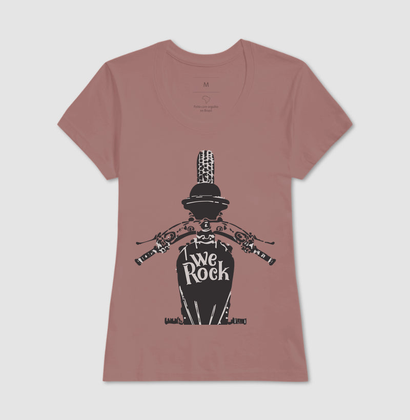 camiseta werock motorcycle driving feminina