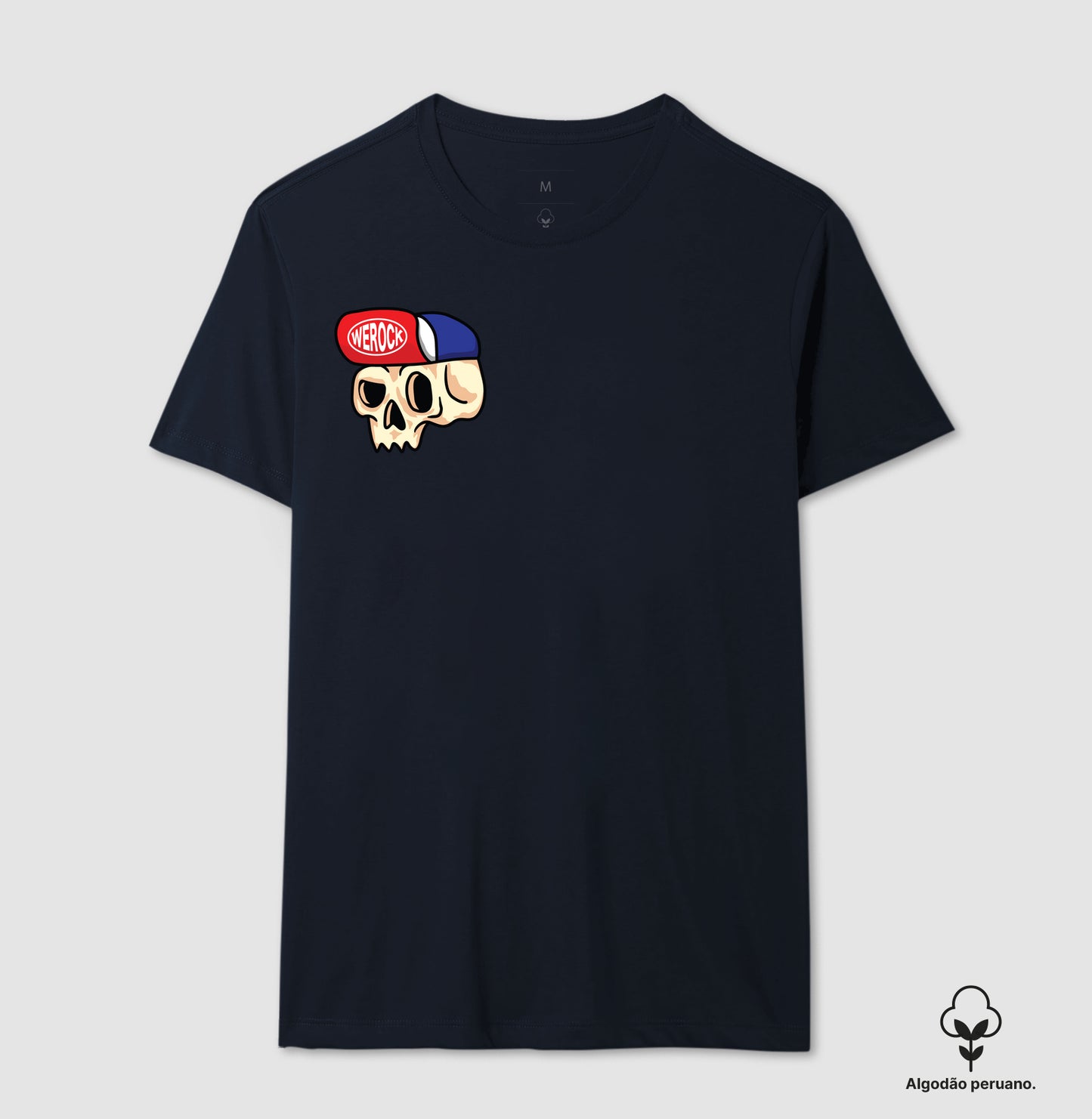 camiseta algodão peruano werock cap masculina