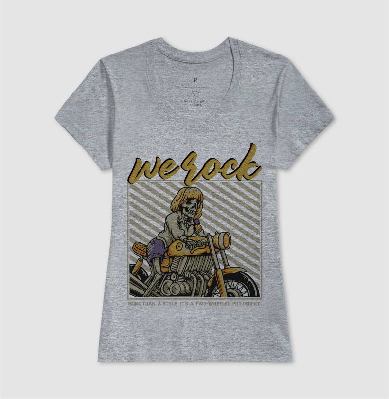camiseta werock girl motorcycle feminina