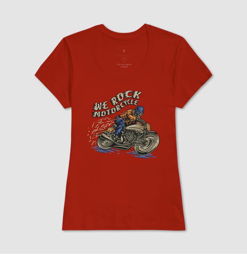 camiseta werock motorcycle feminina