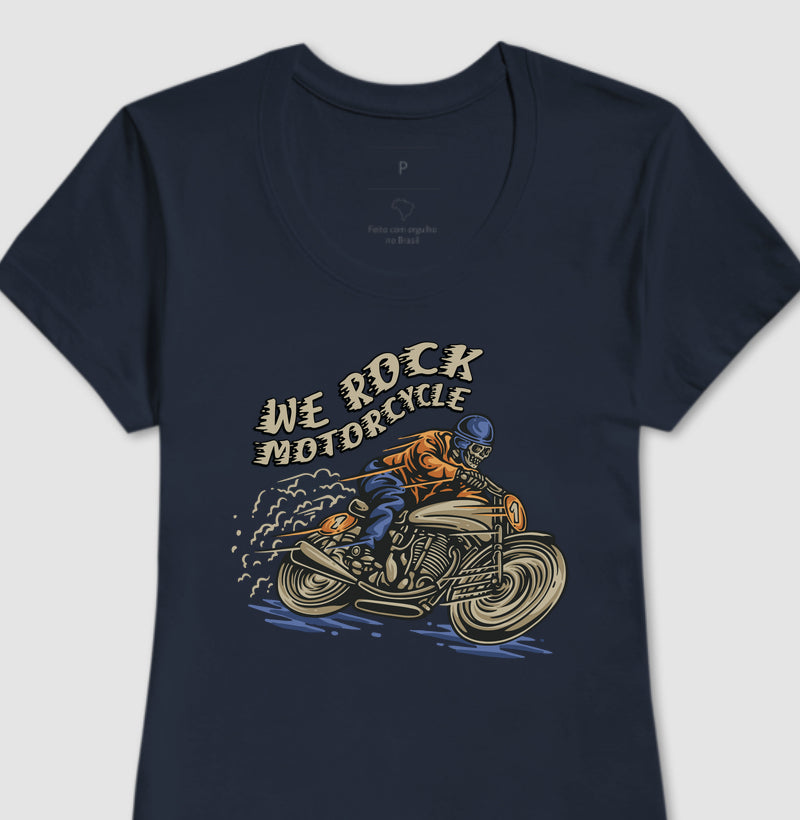 camiseta werock motorcycle feminina