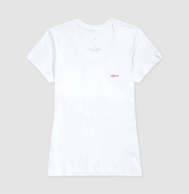 camiseta basic werock logo red feminina