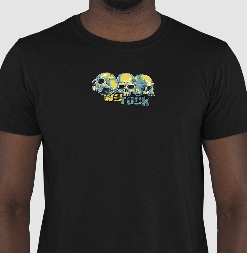 camiseta werock face skulls masculina