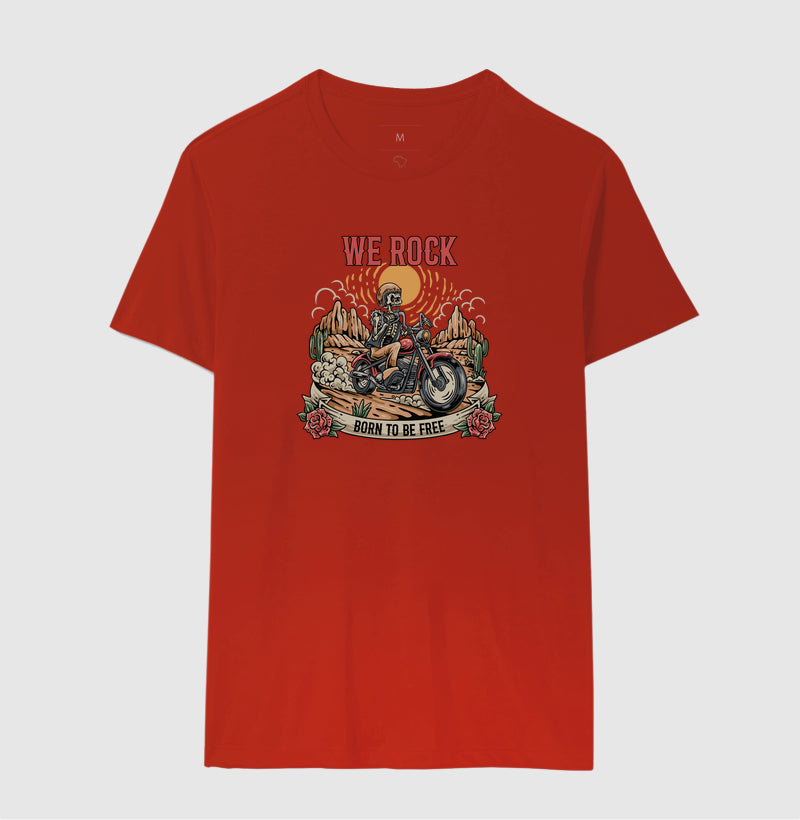 camiseta werock born motorcycle masculina