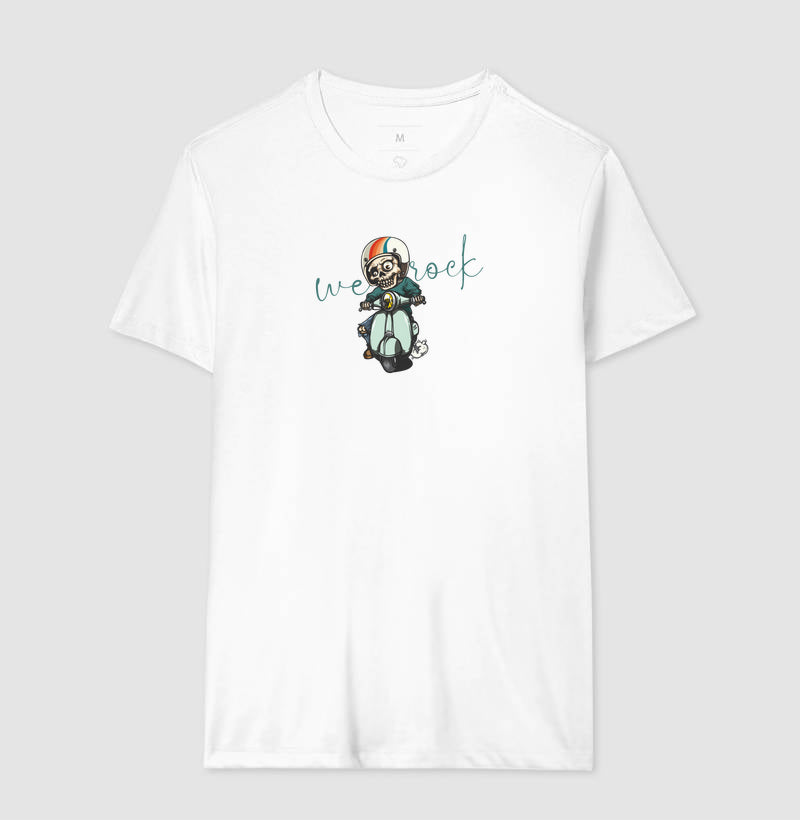 camiseta werock vespa skull masculina