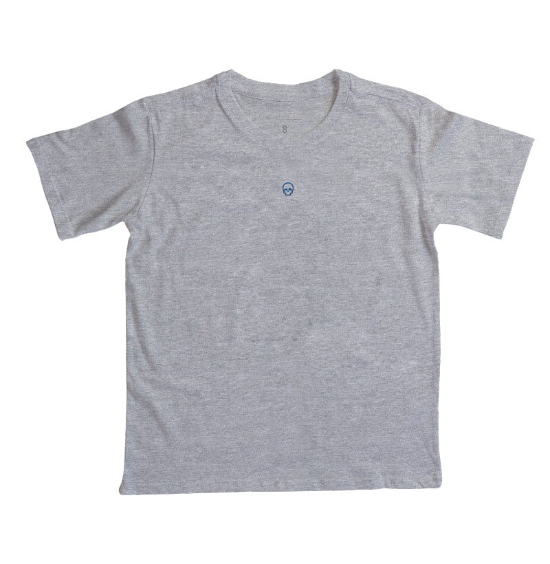 camiseta infantil werock skull logo blue