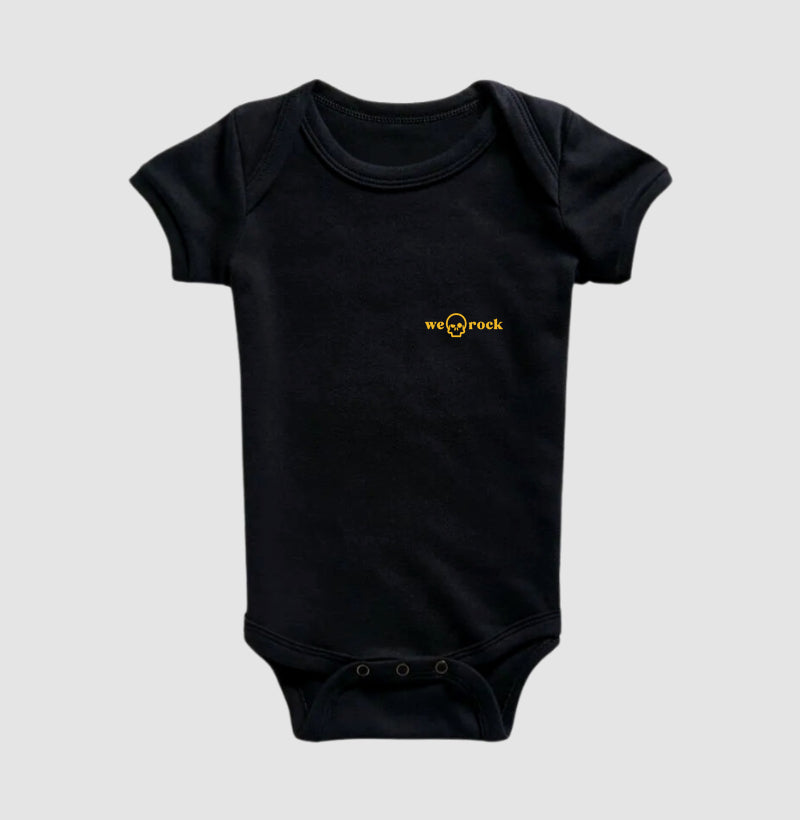 body infantil basic werock logo gold