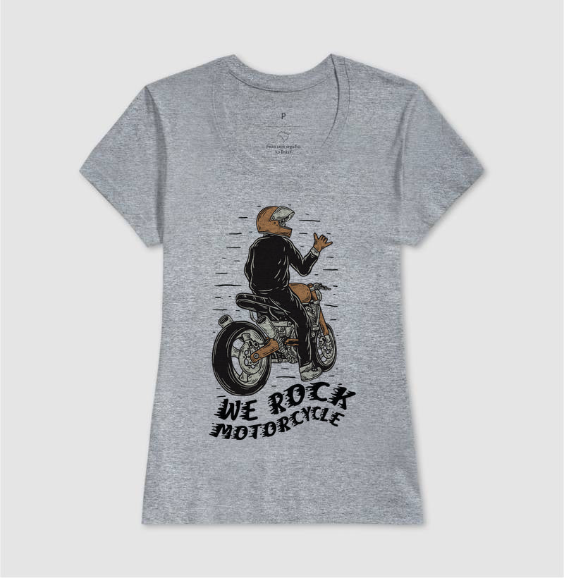 camiseta werock motorcycle hang loose feminina