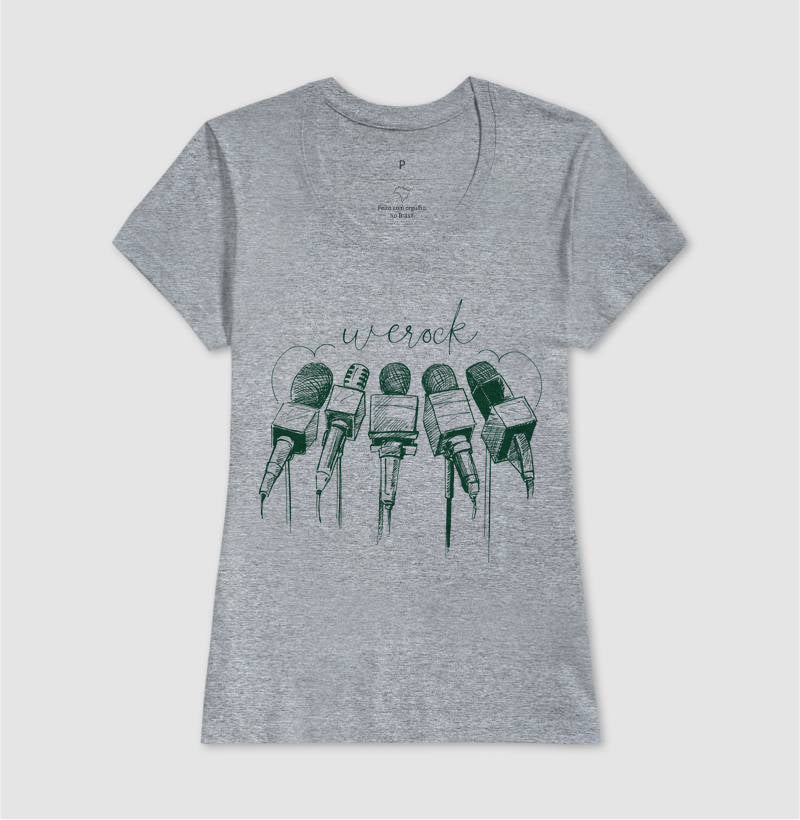 camiseta werock mics feminina