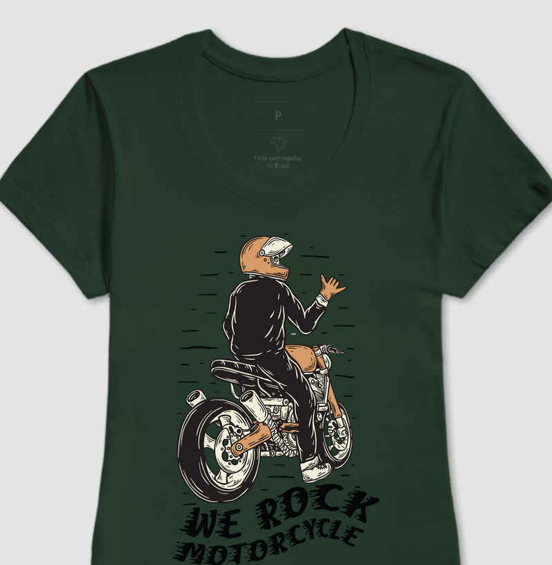 camiseta werock motorcycle hang loose feminina