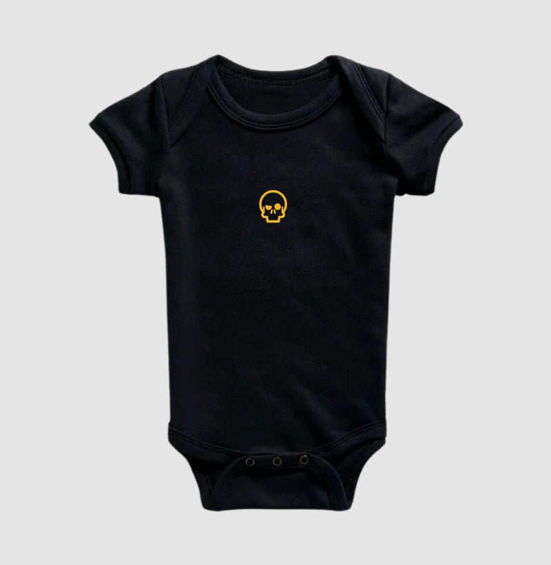 body infantil werock skull logo gold