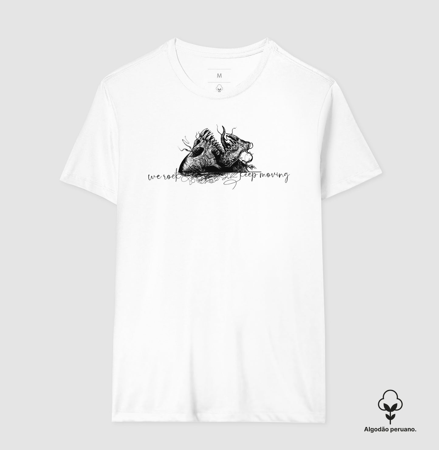 camiseta algodão peruano werock ghost moving masculina