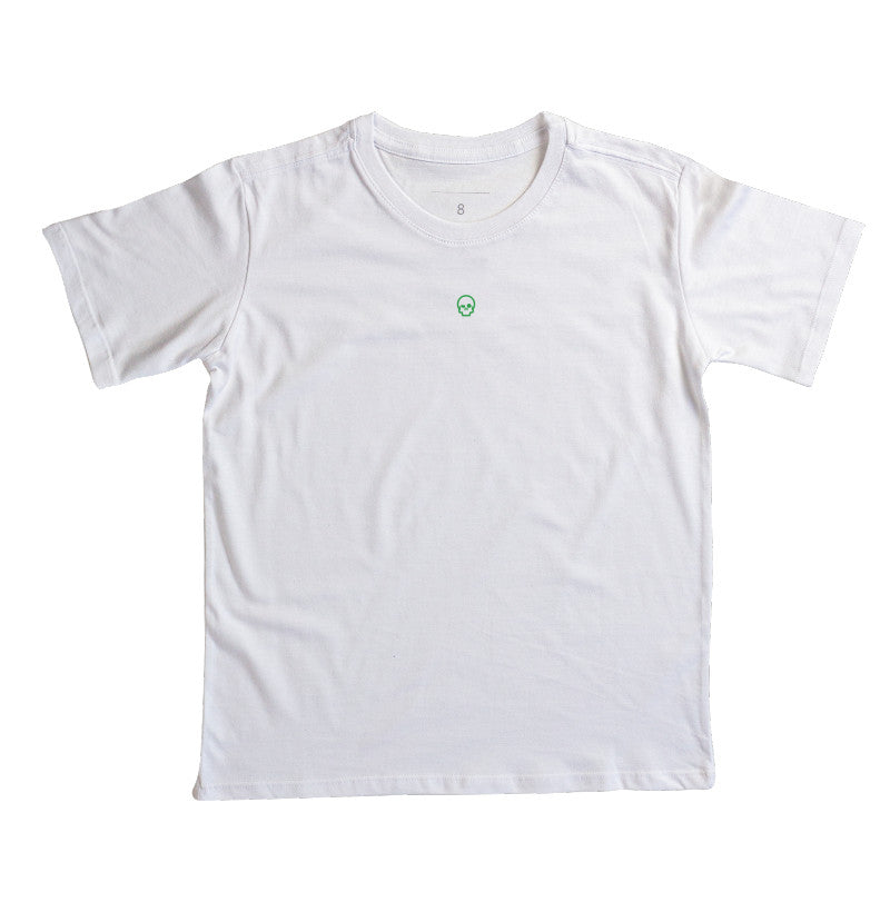 camiseta infantil werock skull logo green