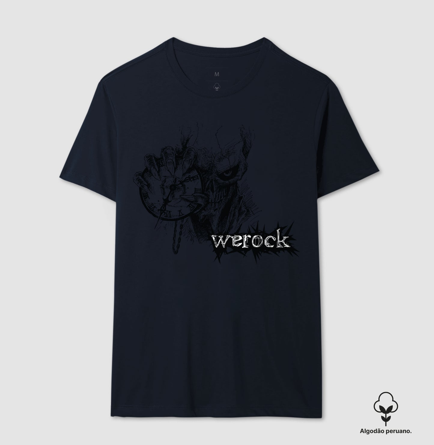 camiseta algodão peruano werock time feminina