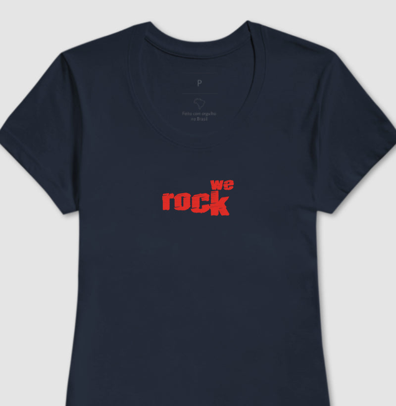 camiseta werock logo rock feminina