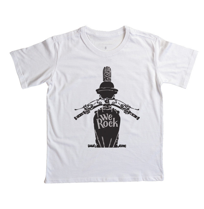 camiseta infantil werock motorcycle driving
