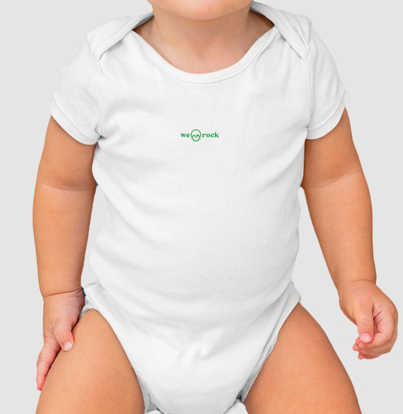 body infantil basic werock logo green