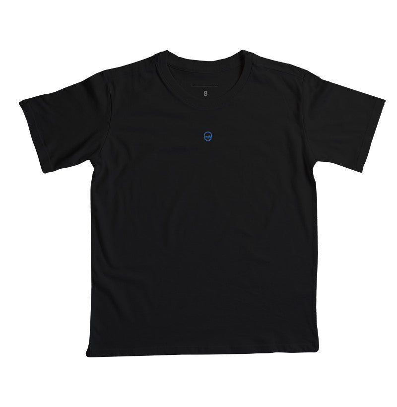 camiseta infantil werock skull logo blue