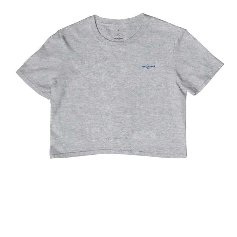 cropped basic werock logo blue masculina