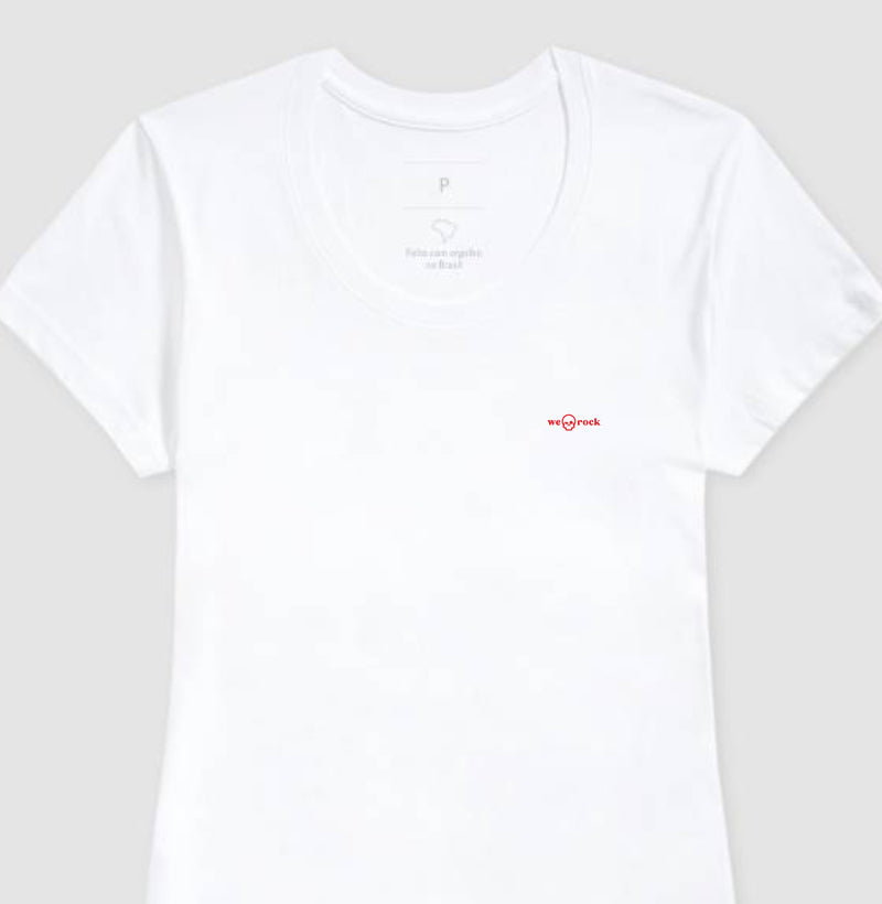 camiseta basic werock logo red feminina